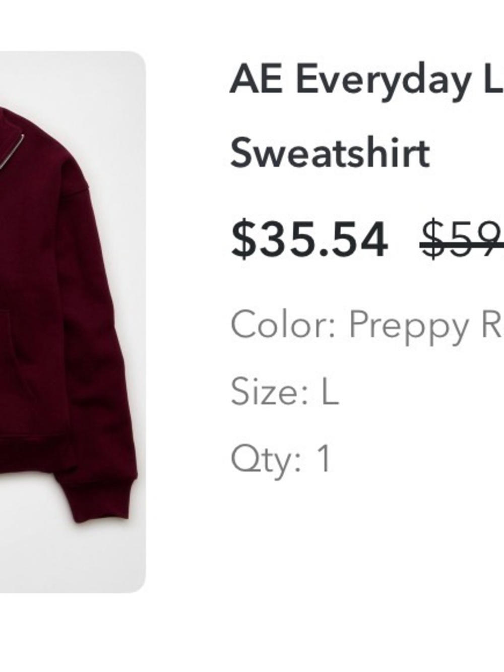 American Eagle Outfitters Preppy Red Sweatshirt